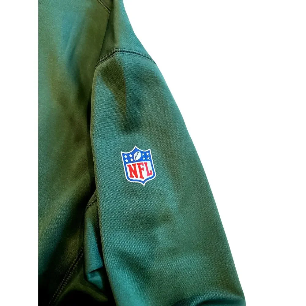 Nike New York Jets Hooded Sweatshirt Mens Sz Large Green Hoodie Performance NFL